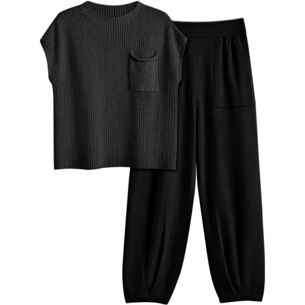 LILLUSORY 2 Piece Knit Sets For Women Trendy Sweatsuit Sets
