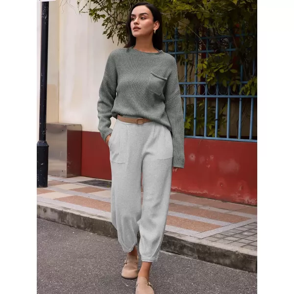 LILLUSORY 2 Piece Outfits For Women 2023 Fall Oversized Sweater Top And Pants Set