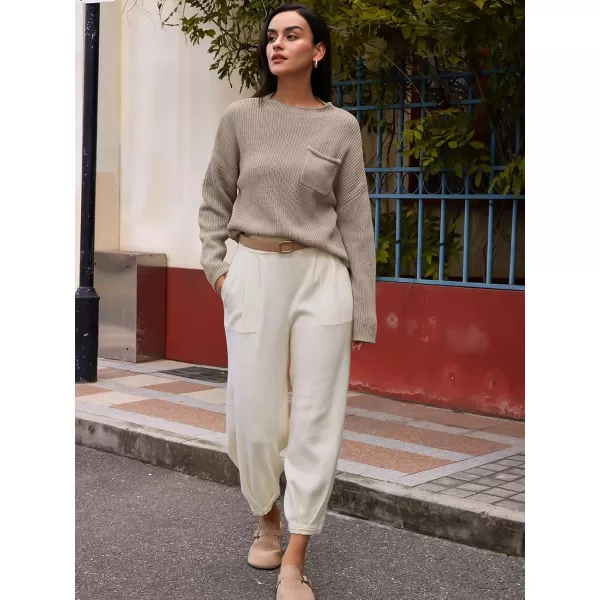 LILLUSORY 2 Piece Outfits For Women 2023 Fall Oversized Sweater Top And Pants Set