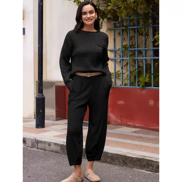 LILLUSORY 2 Piece Outfits For Women 2023 Fall Oversized Sweater Top And Pants Set