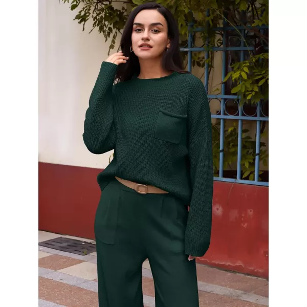 LILLUSORY 2 Piece Outfits For Women 2023 Fall Oversized Sweater Top And Pants Set