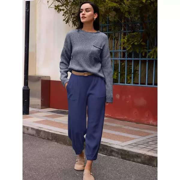 LILLUSORY 2 Piece Outfits For Women 2023 Fall Oversized Sweater Top And Pants Set