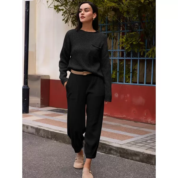 LILLUSORY 2 Piece Outfits For Women 2023 Fall Oversized Sweater Top And Pants Set