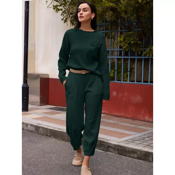 LILLUSORY 2 Piece Outfits For Women 2023 Fall Oversized Sweater Top And Pants Set