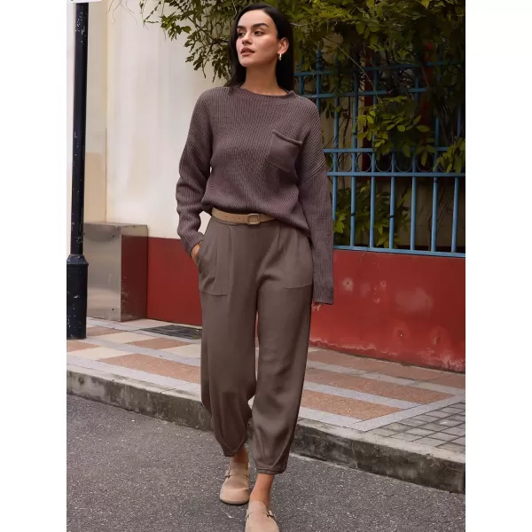 LILLUSORY 2 Piece Outfits For Women 2023 Fall Oversized Sweater Top And Pants Set