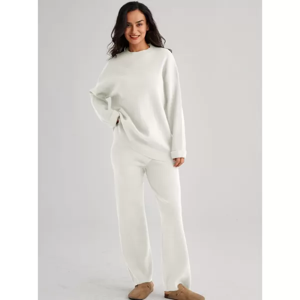 LILLUSORY 2 Piece Outfits for Women 2024 Oversized Striped Sweaters Sets Cozy Knit Sets