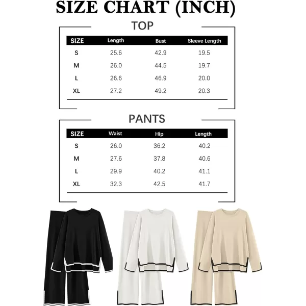 LILLUSORY 2 Piece Outfits for Women Fall Long Sleeve Sweater Set Top Sweat Suits 2023 Knit Pullover Lounge Sets