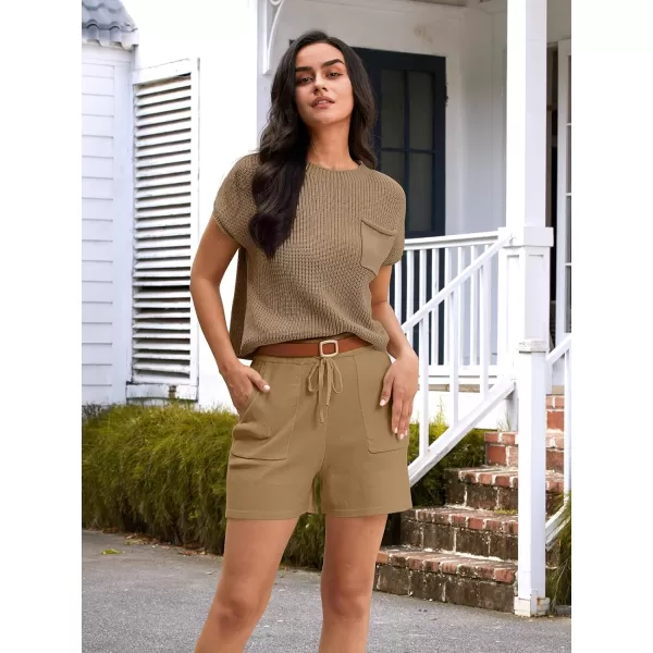 LILLUSORY Two 2 Piece Knit Matching Sets Women's Summer Set With Pockets