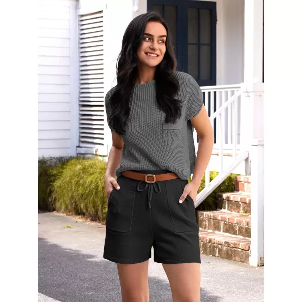 LILLUSORY Two 2 Piece Knit Matching Sets Women's Summer Set With Pockets