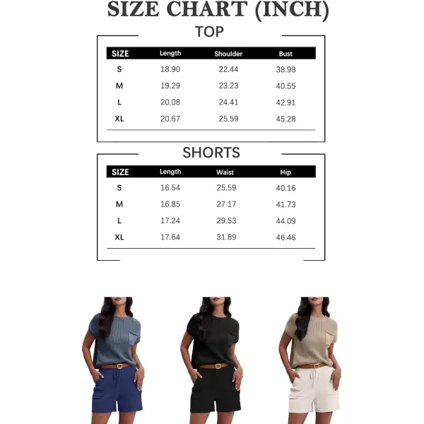 LILLUSORY Two 2 Piece Knit Matching Sets Women's Summer Set With Pockets