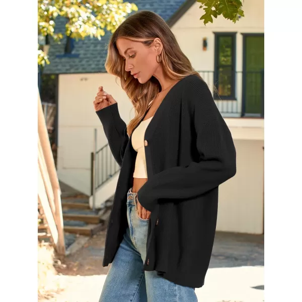 LILLUSORY Women's Cardigan 2023 Open Front Oversized Button Lightweight Sweaters V Neck Loose Cardigans Knit Outwear