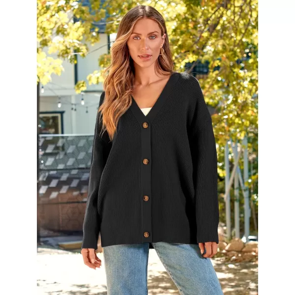 LILLUSORY Women's Cardigan 2023 Open Front Oversized Button Lightweight Sweaters V Neck Loose Cardigans Knit Outwear