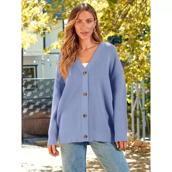 LILLUSORY Women's Cardigan 2023 Open Front Oversized Button Lightweight Sweaters V Neck Loose Cardigans Knit Outwear