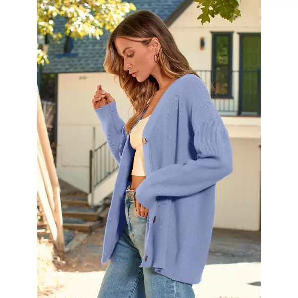 LILLUSORY Women's Cardigan 2023 Open Front Oversized Button Lightweight Sweaters V Neck Loose Cardigans Knit Outwear