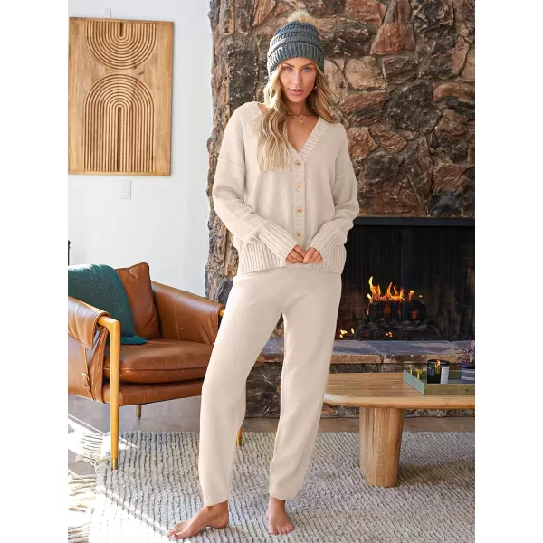 LILLUSORY Womens Cardigan Pants Sets 2 Piece Slouchy Loungewear Sweater Sets