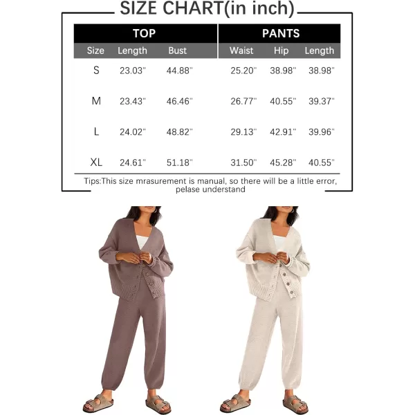 LILLUSORY Womens Cardigan Pants Sets 2 Piece Slouchy Loungewear Sweater Sets