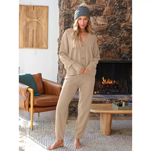LILLUSORY Womens Cardigan Pants Sets 2 Piece Slouchy Loungewear Sweater Sets