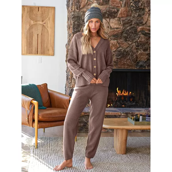 LILLUSORY Womens Cardigan Pants Sets 2 Piece Slouchy Loungewear Sweater Sets