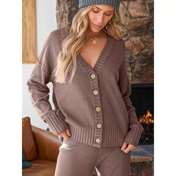 LILLUSORY Womens Cardigan Pants Sets 2 Piece Slouchy Loungewear Sweater Sets