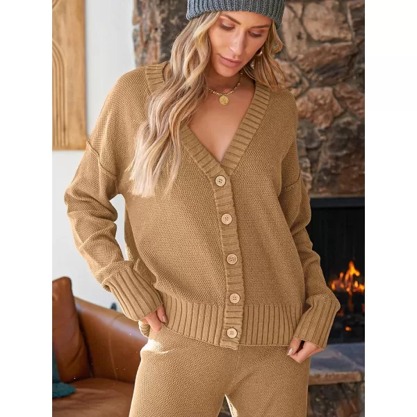 LILLUSORY Womens Cardigan Pants Sets 2 Piece Slouchy Loungewear Sweater Sets