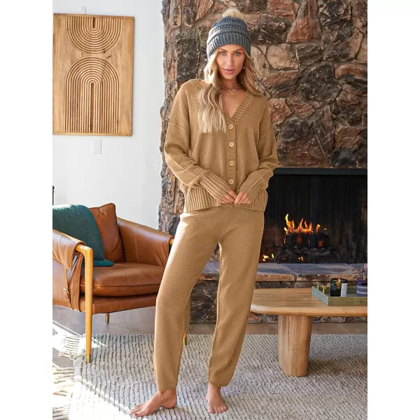 LILLUSORY Womens Cardigan Pants Sets 2 Piece Slouchy Loungewear Sweater Sets