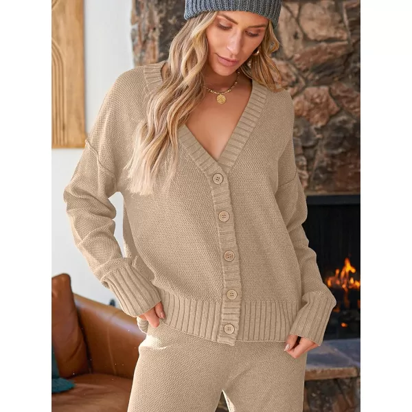 LILLUSORY Womens Cardigan Pants Sets 2 Piece Slouchy Loungewear Sweater Sets