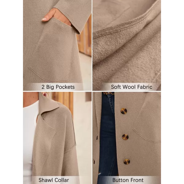 LILLUSORY Women's Long Knit Casual Cardigan Sweaters Oversized Dressy Jackets Fall Button Up Coatigan Winter Coats