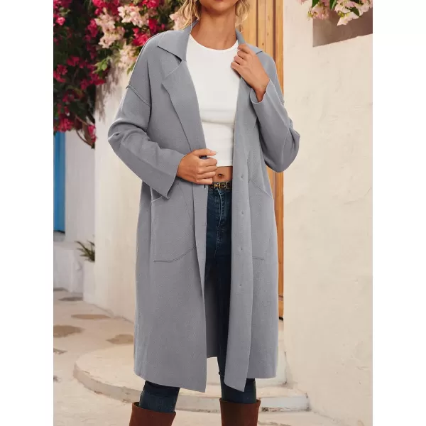 LILLUSORY Women's Long Knit Casual Cardigan Sweaters Oversized Dressy Jackets Fall Button Up Coatigan Winter Coats