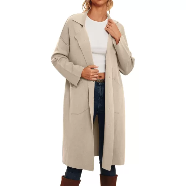 LILLUSORY Women's Long Knit Casual Cardigan Sweaters Oversized Dressy Jackets Fall Button Up Coatigan Winter Coats