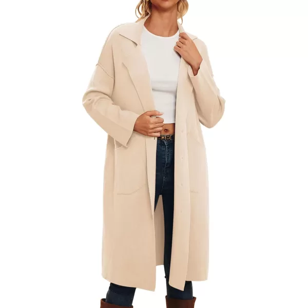 LILLUSORY Women's Long Knit Casual Cardigan Sweaters Oversized Dressy Jackets Fall Button Up Coatigan Winter Coats