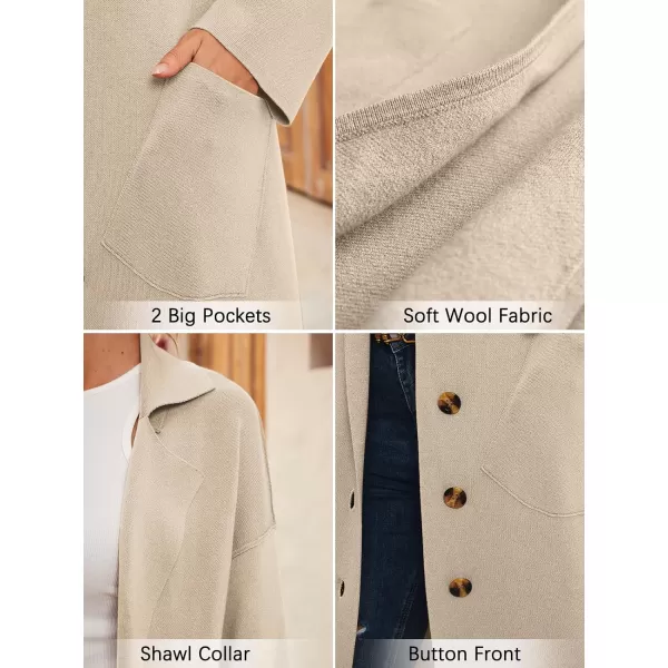 LILLUSORY Women's Long Knit Casual Cardigan Sweaters Oversized Dressy Jackets Fall Button Up Coatigan Winter Coats