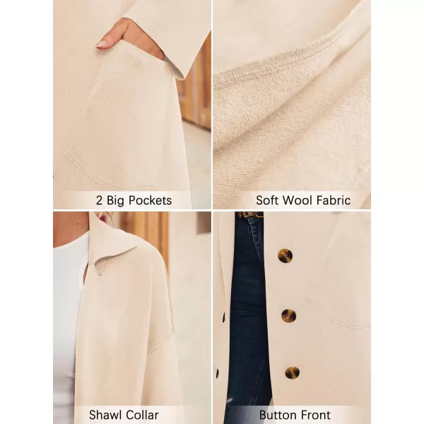 LILLUSORY Women's Long Knit Casual Cardigan Sweaters Oversized Dressy Jackets Fall Button Up Coatigan Winter Coats