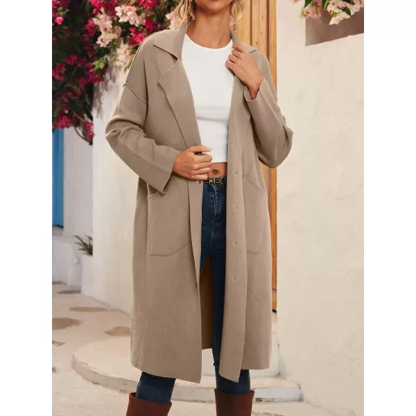 LILLUSORY Women's Long Knit Casual Cardigan Sweaters Oversized Dressy Jackets Fall Button Up Coatigan Winter Coats
