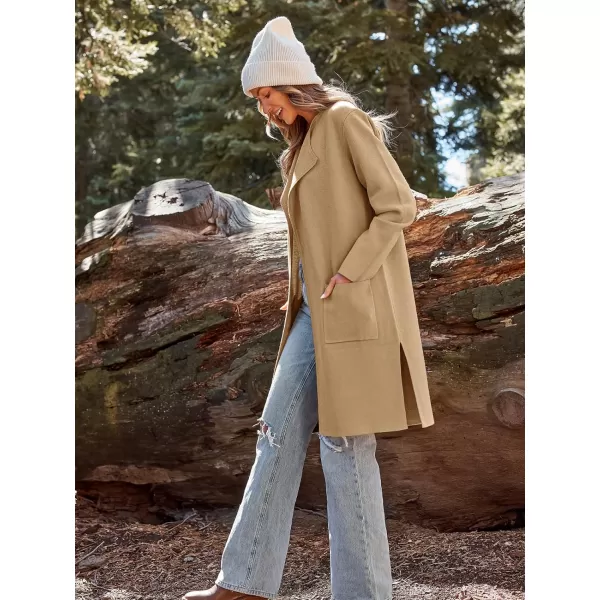 LILLUSORY Women's Long Knit Wool Cardigan Sweaters Oversized Fall Dressy Coatigan 2023 Winter Coat Casual Light Jackets