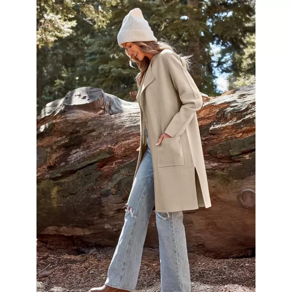 LILLUSORY Women's Long Knit Wool Cardigan Sweaters Oversized Fall Dressy Coatigan 2023 Winter Coat Casual Light Jackets