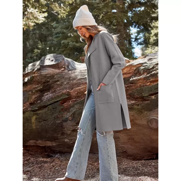 LILLUSORY Women's Long Knit Wool Cardigan Sweaters Oversized Fall Dressy Coatigan 2023 Winter Coat Casual Light Jackets