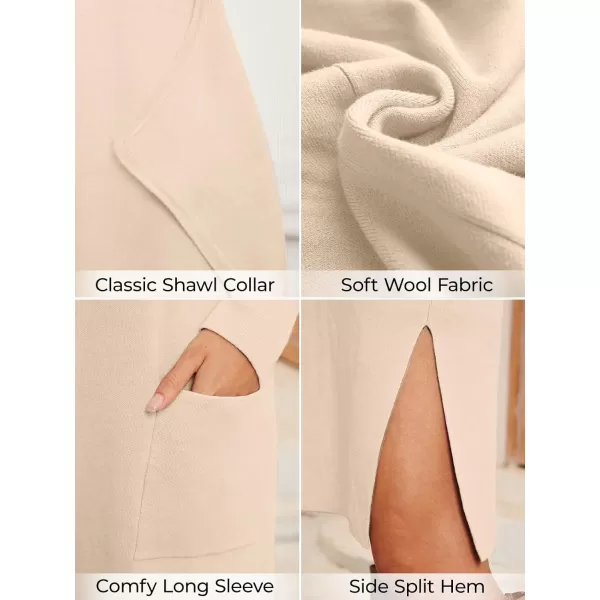 LILLUSORY Women's Long Knit Wool Cardigan Sweaters Oversized Fall Dressy Coatigan 2023 Winter Coat Casual Light Jackets