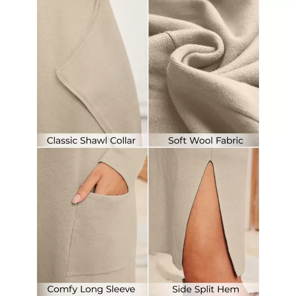 LILLUSORY Women's Long Knit Wool Cardigan Sweaters Oversized Fall Dressy Coatigan 2023 Winter Coat Casual Light Jackets