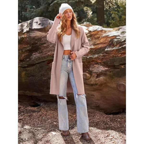 LILLUSORY Women's Long Knit Wool Cardigan Sweaters Oversized Fall Dressy Coatigan 2023 Winter Coat Casual Light Jackets