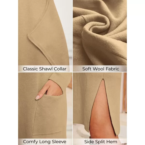 LILLUSORY Women's Long Knit Wool Cardigan Sweaters Oversized Fall Dressy Coatigan 2023 Winter Coat Casual Light Jackets