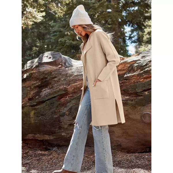 LILLUSORY Women's Long Knit Wool Cardigan Sweaters Oversized Fall Dressy Coatigan 2023 Winter Coat Casual Light Jackets