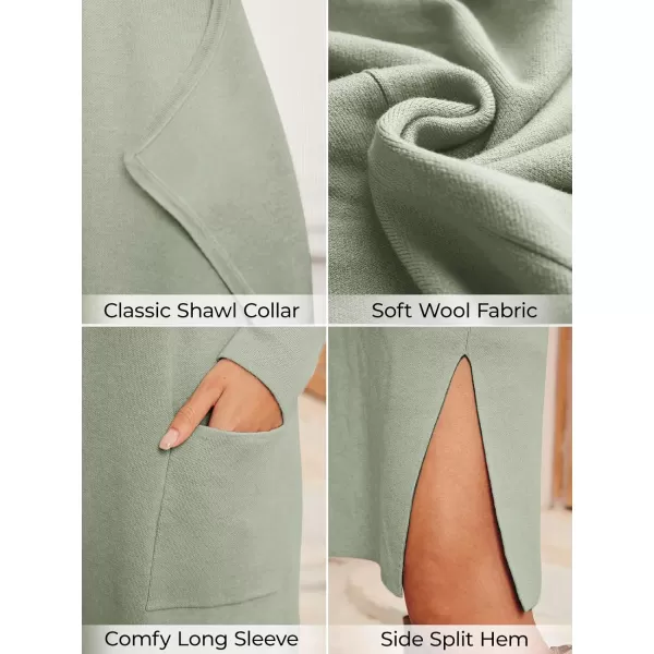 LILLUSORY Women's Long Knit Wool Cardigan Sweaters Oversized Fall Dressy Coatigan 2023 Winter Coat Casual Light Jackets