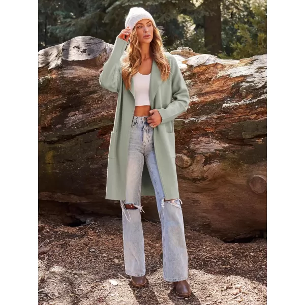 LILLUSORY Women's Long Knit Wool Cardigan Sweaters Oversized Fall Dressy Coatigan 2023 Winter Coat Casual Light Jackets