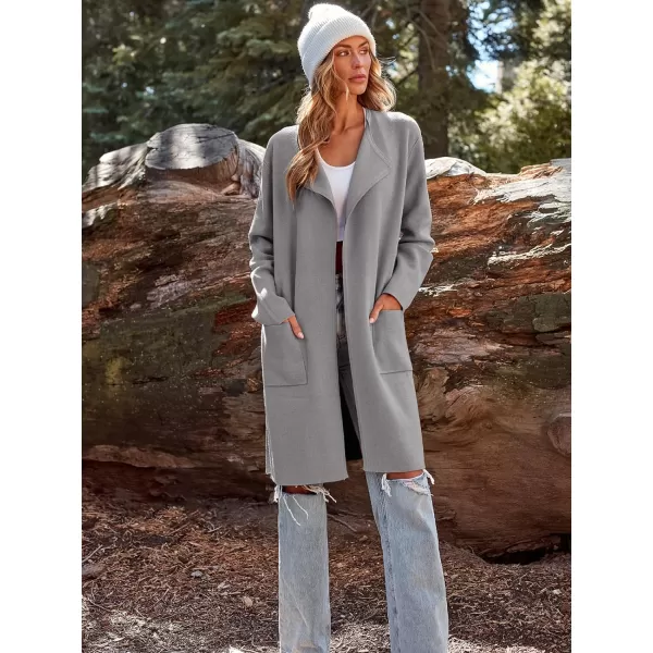 LILLUSORY Women's Long Knit Wool Cardigan Sweaters Oversized Fall Dressy Coatigan 2023 Winter Coat Casual Light Jackets