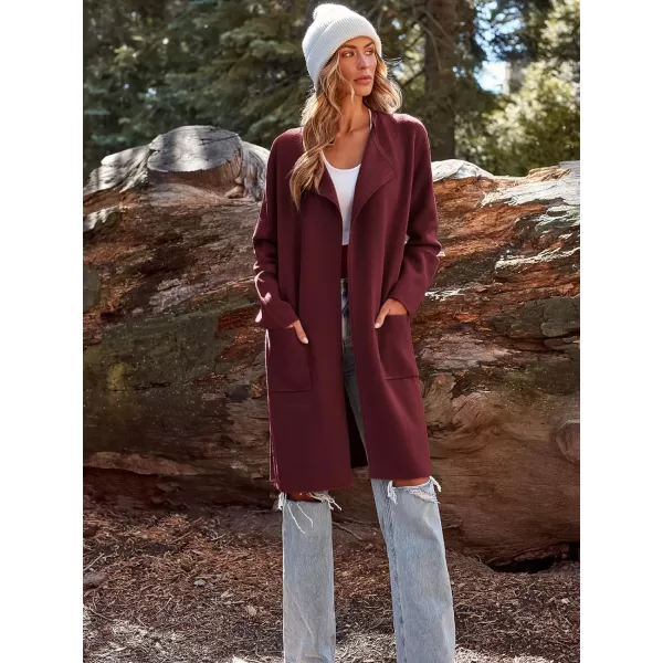 LILLUSORY Women's Long Knit Wool Cardigan Sweaters Oversized Fall Dressy Coatigan 2023 Winter Coat Casual Light Jackets
