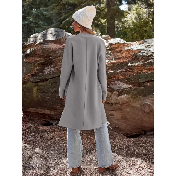 LILLUSORY Women's Long Knit Wool Cardigan Sweaters Oversized Fall Dressy Coatigan 2023 Winter Coat Casual Light Jackets