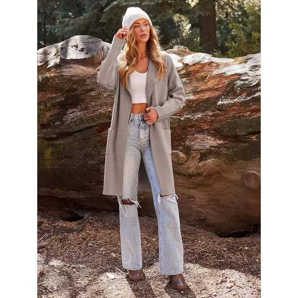 LILLUSORY Women's Long Knit Wool Cardigan Sweaters Oversized Fall Dressy Coatigan 2023 Winter Coat Casual Light Jackets