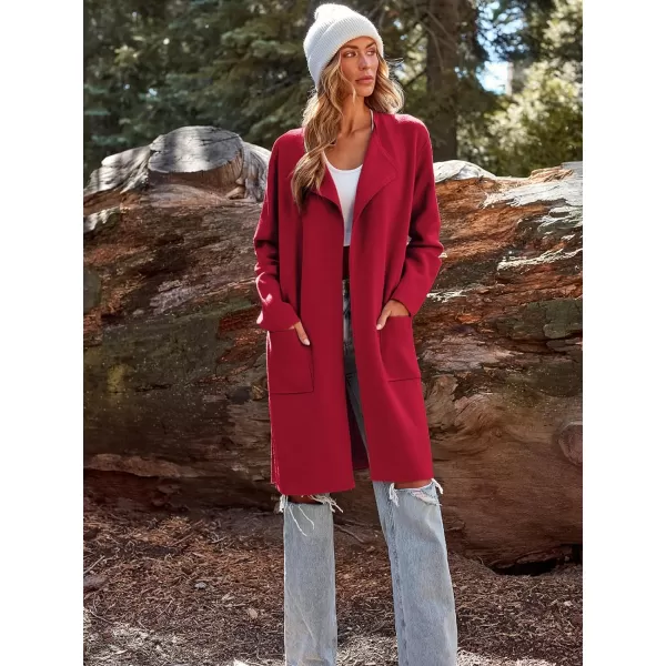 LILLUSORY Women's Long Knit Wool Cardigan Sweaters Oversized Fall Dressy Coatigan 2023 Winter Coat Casual Light Jackets