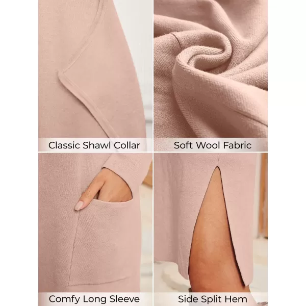 LILLUSORY Women's Long Knit Wool Cardigan Sweaters Oversized Fall Dressy Coatigan 2023 Winter Coat Casual Light Jackets