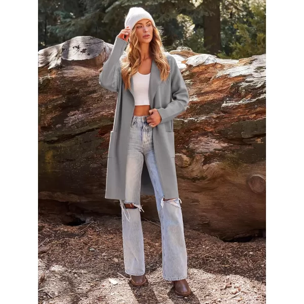 LILLUSORY Women's Long Knit Wool Cardigan Sweaters Oversized Fall Dressy Coatigan 2023 Winter Coat Casual Light Jackets